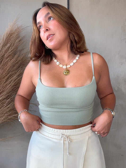 Erin Olive Basic Top