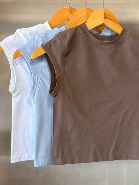 Leslie Brown Crop Tee