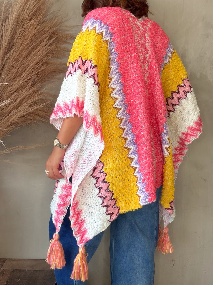 Gia Pink/Yellow Cardigan