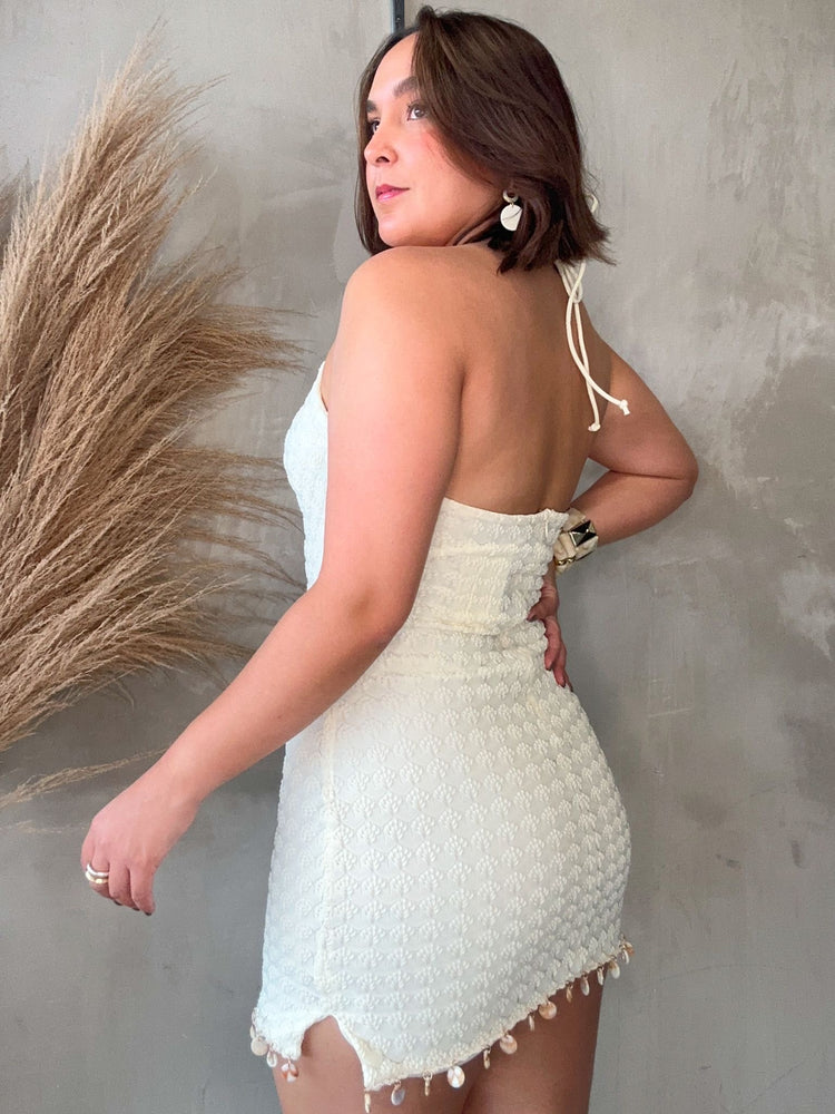 Irene Shells Halter Dress