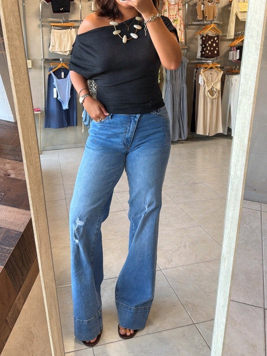 Simone Black Top