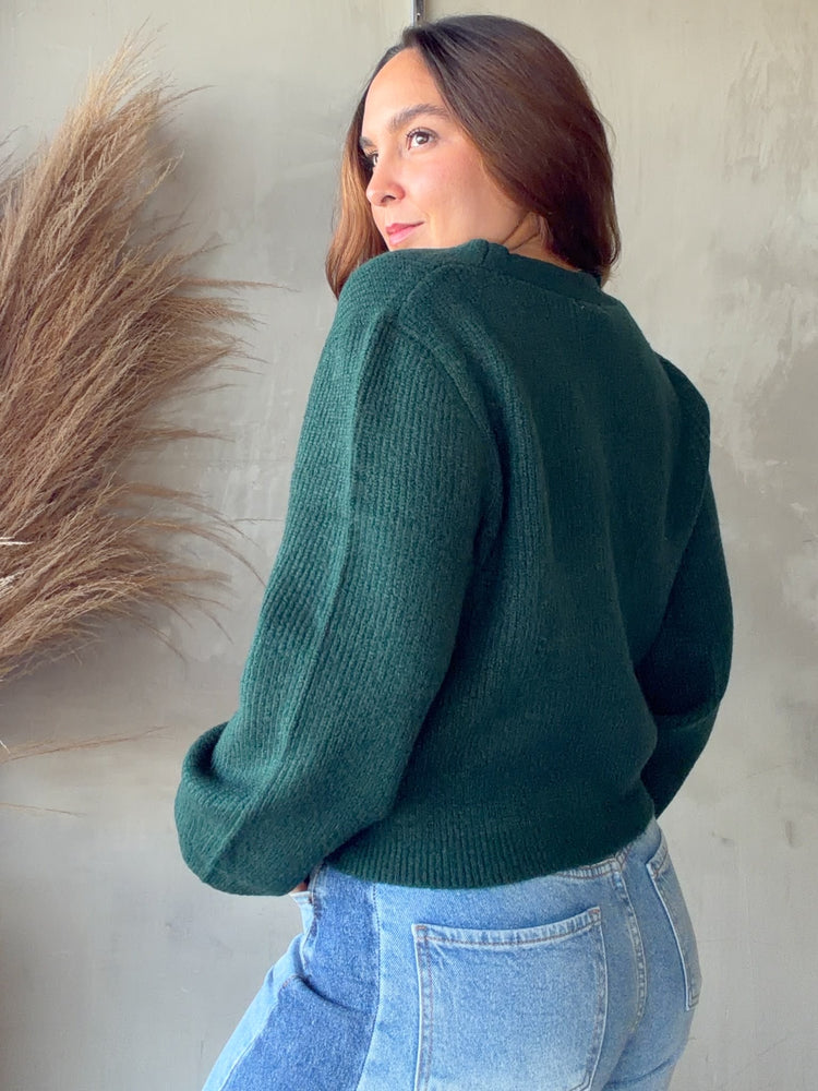 Winona Green Bow Sweater