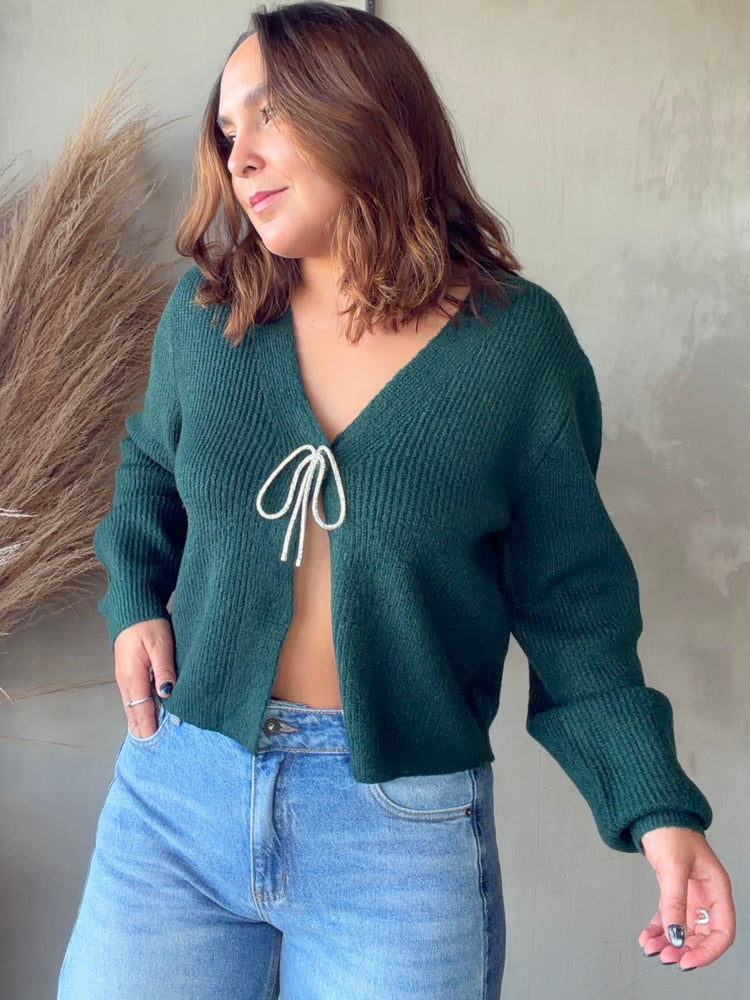 Winona Green Bow Sweater
