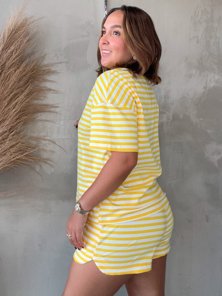 Yellow Stripes Comfy Set