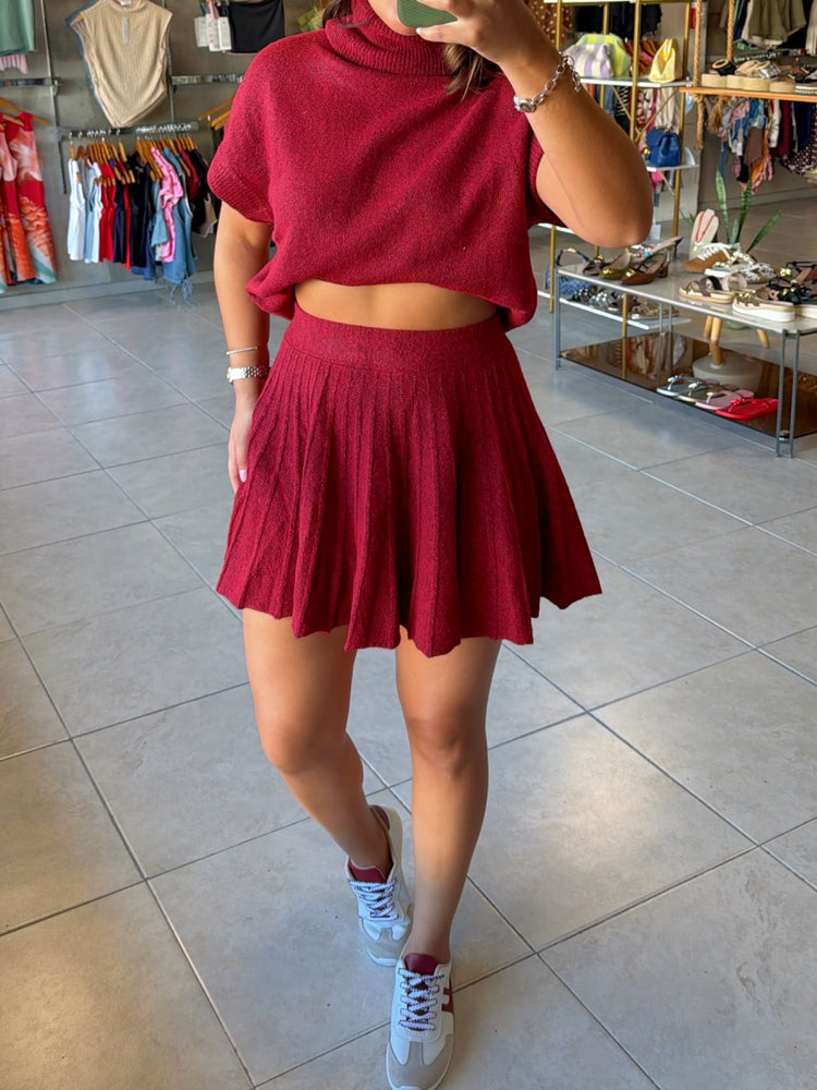 Janet Red Knit Set