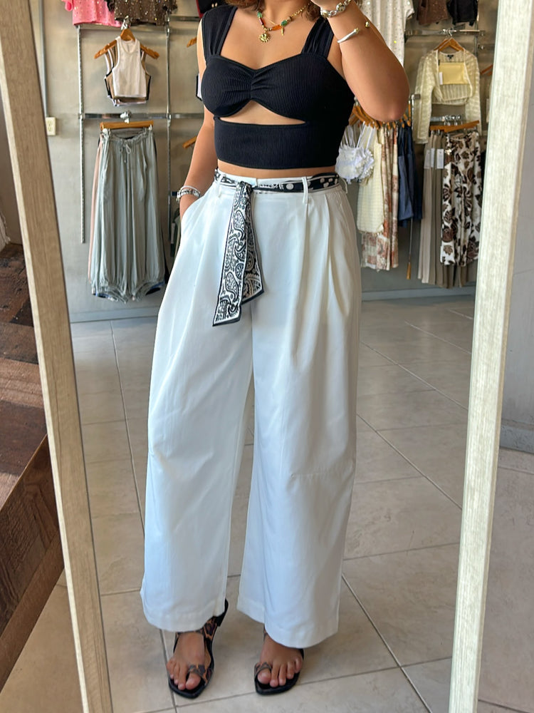 Aixa Bandana White Pant