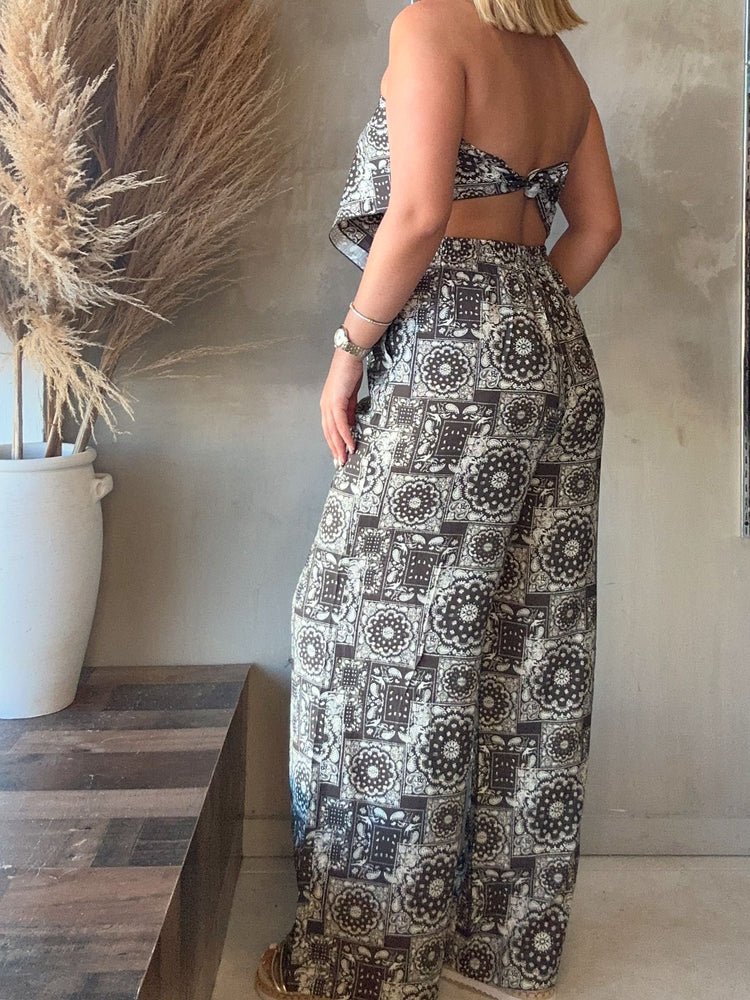 FINAL SALE - Dalila Boho Palazzo & Scarf Set