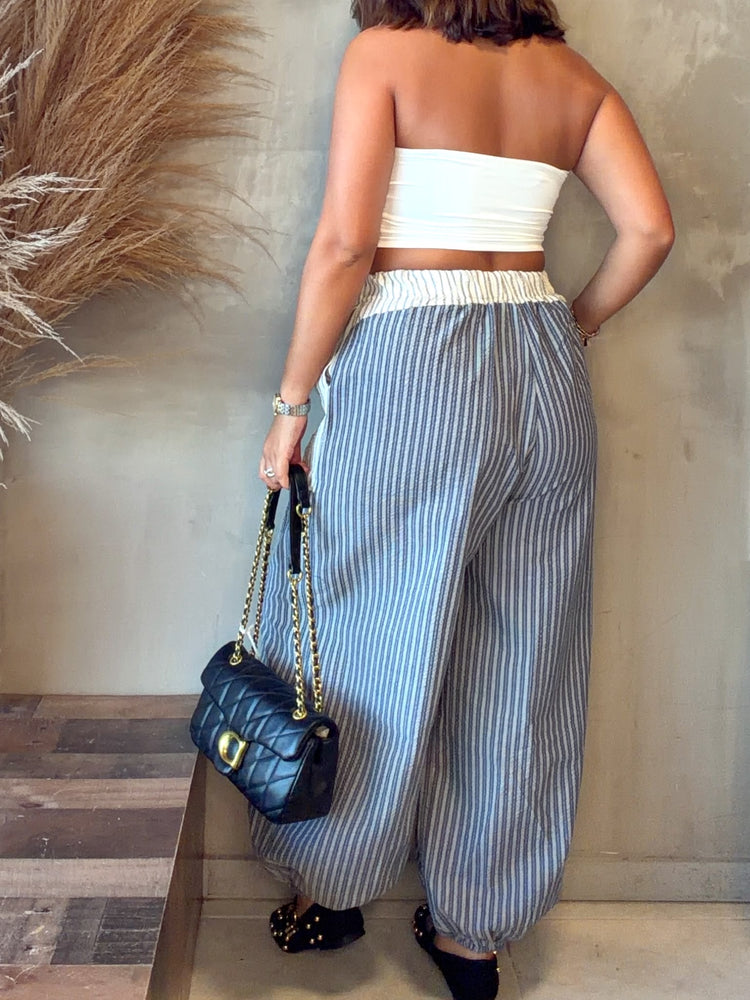 Kristine Striped Balloon Pant