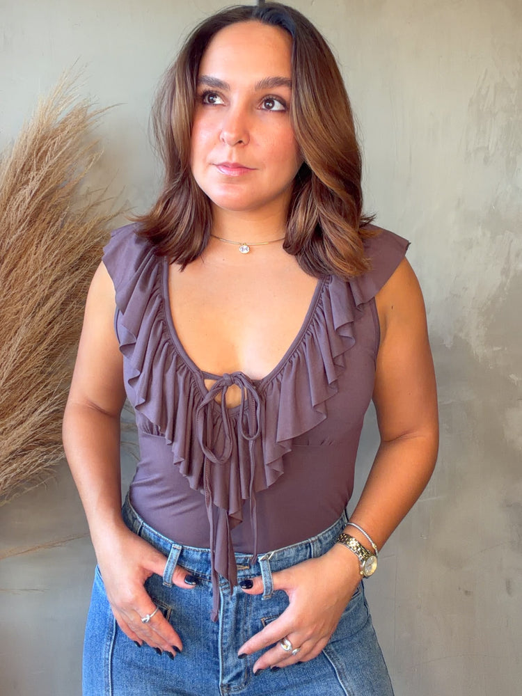 Jada Plum Ruffled Top