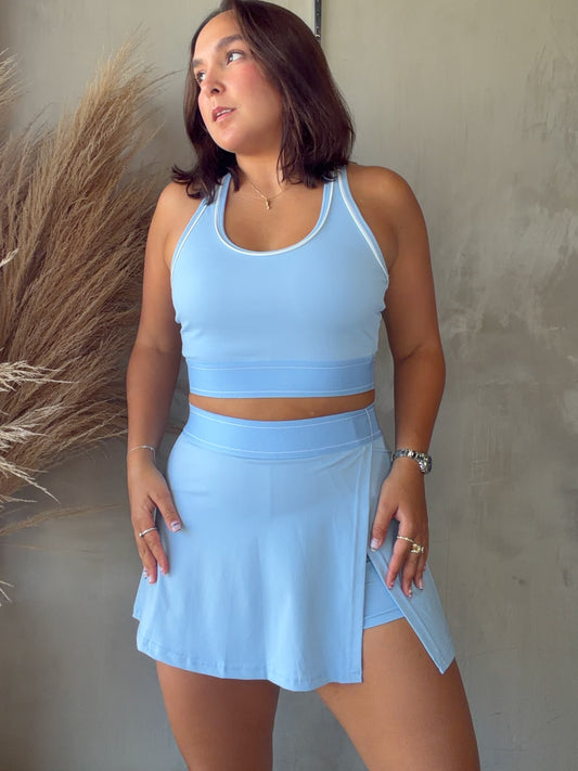 Becca Light Blue Top & Skort Set