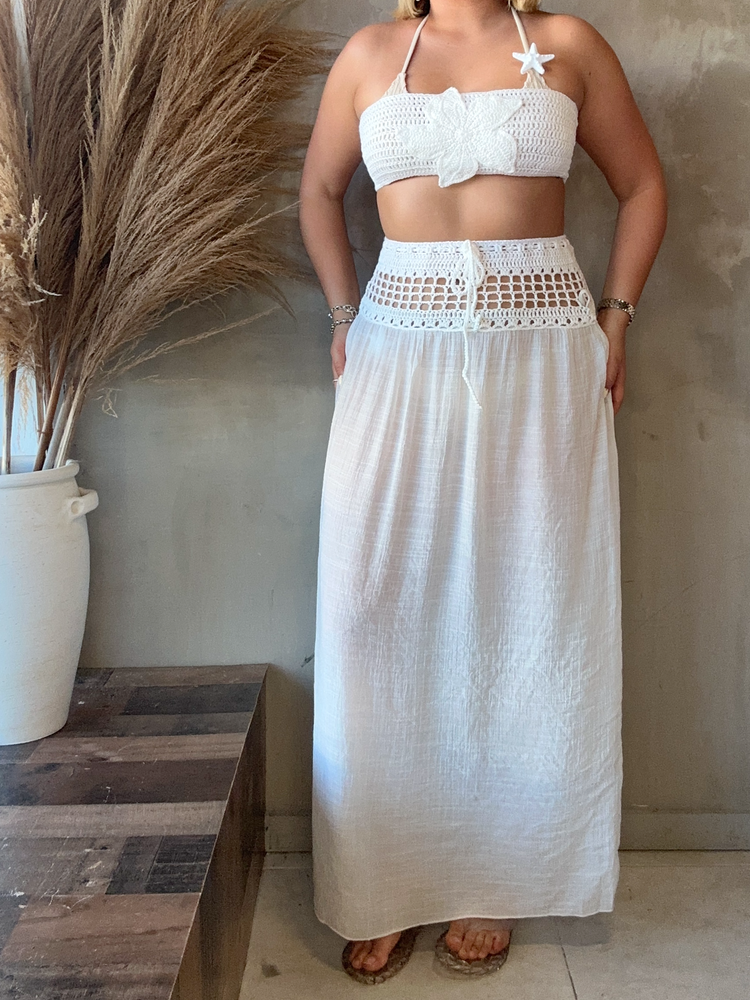 Amelia White Cover Up Set