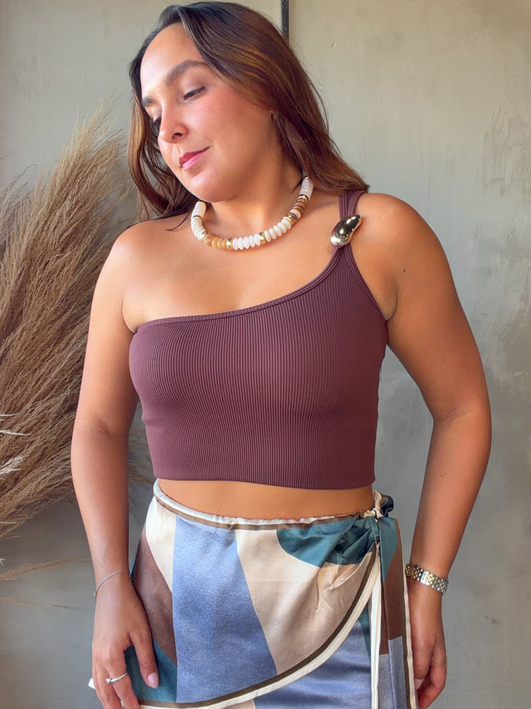 Dana Brown One Shoulder Top