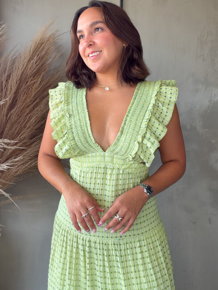 Marie Ruffle Maxi Dress
