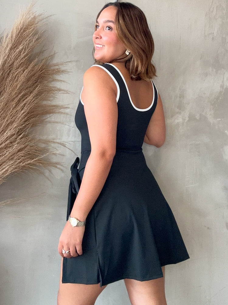 Natalia Black Active Romper