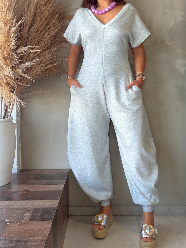 Beatriz Grey Comfy Jumpsuit