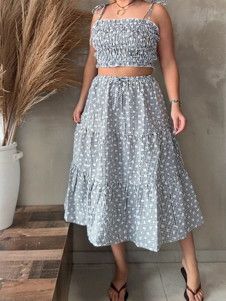 Beatriz Gingham Set