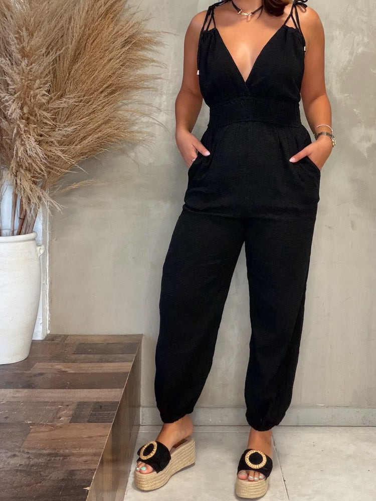 Isabella Black Jumpsuit