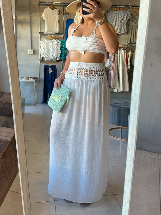 Amelia White Cover Up Set