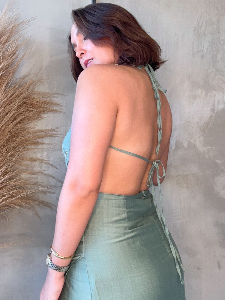 Palms Sage Midi Dress