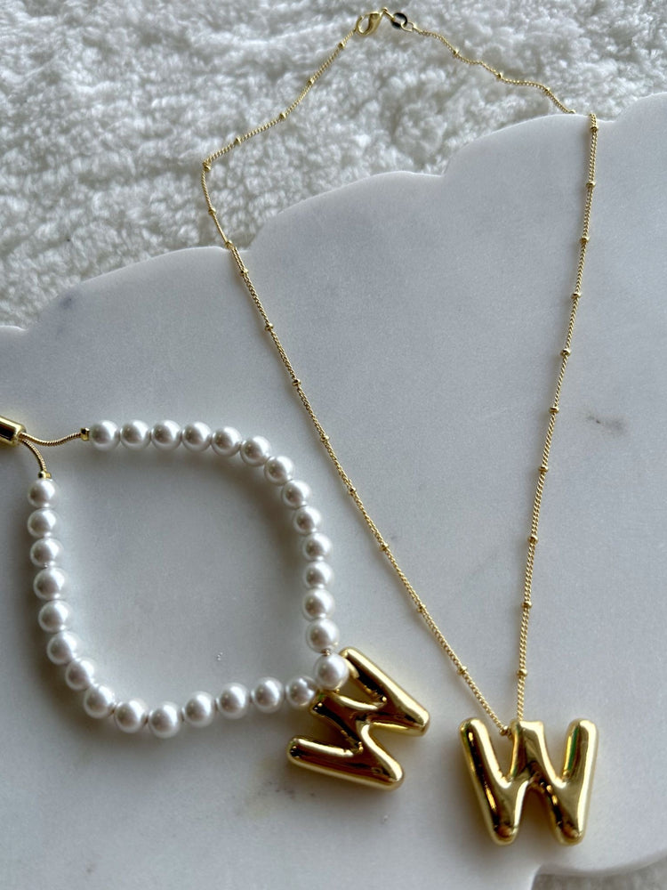 Balloon Initial Bracelet