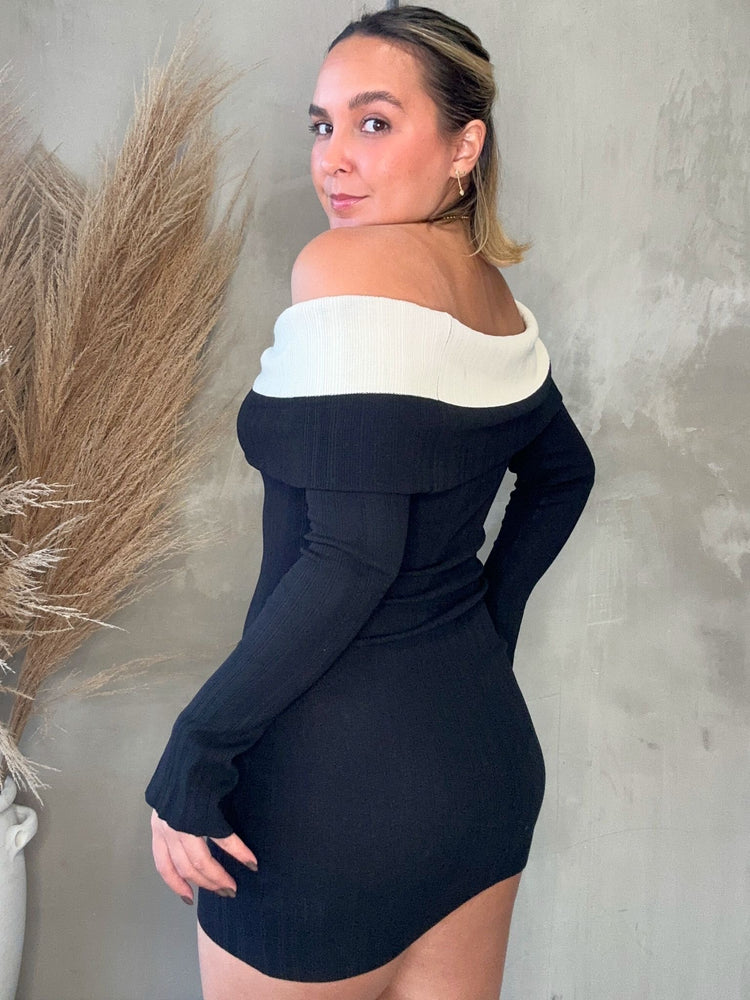 FINAL SALE - Venus Knit Off Shoulder Dress