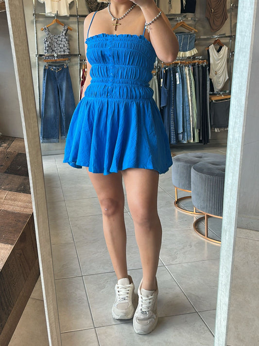 FINAL SALE - Azure Smocked Dress