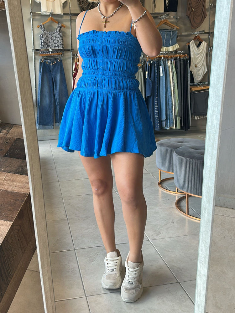 FINAL SALE - Azure Smocked Dress