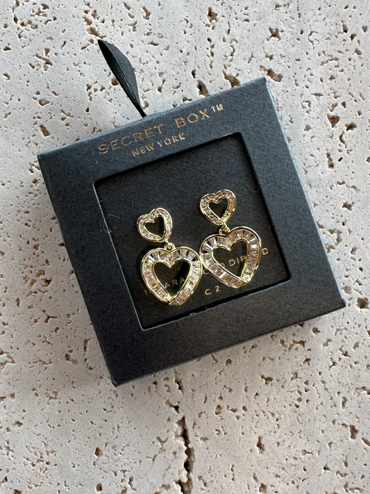 Crystal Heart Earrings