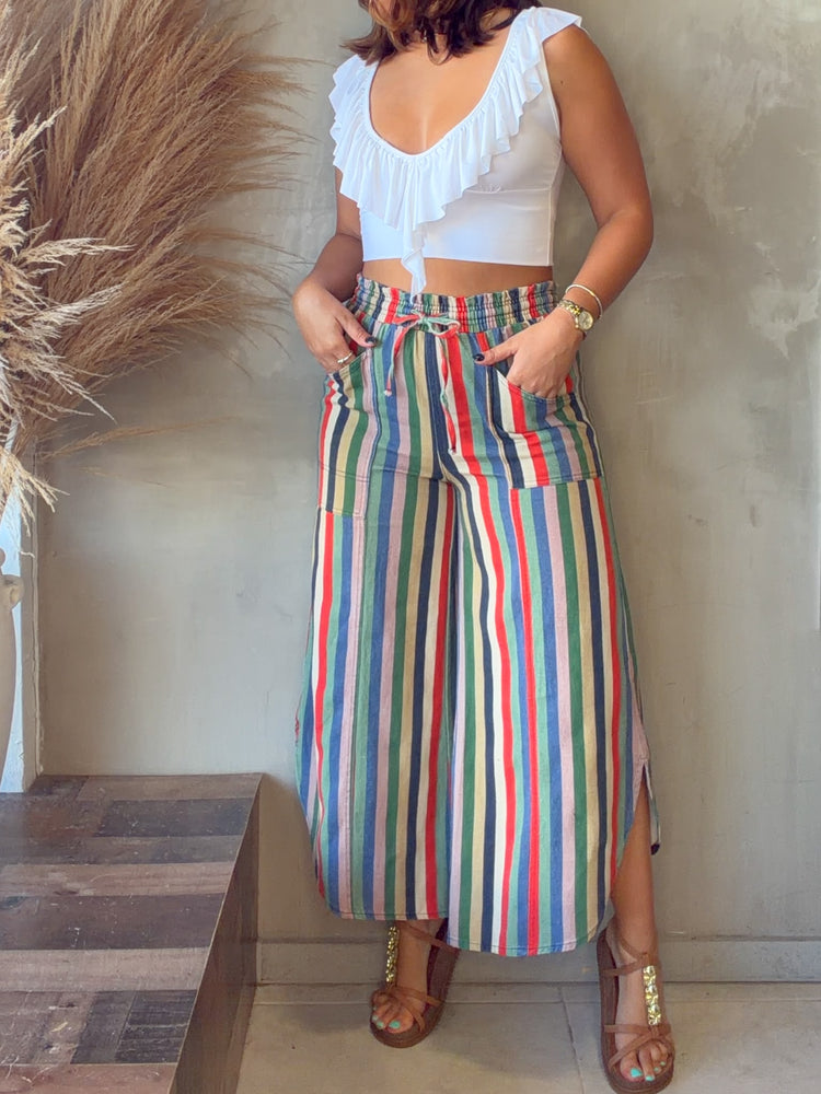 Edie Multicolor Striped Jean