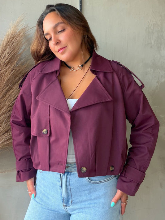 Nicole Burgundy Jacket