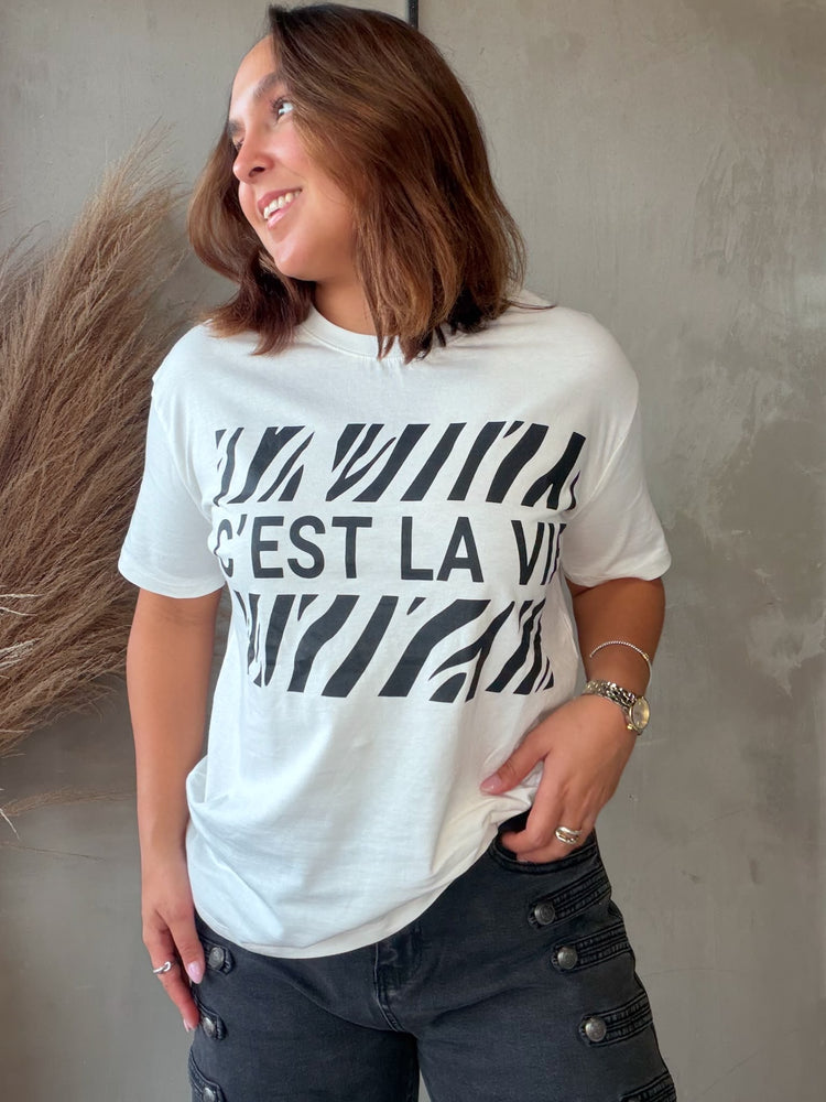 C’est La Vie Zebra Tee