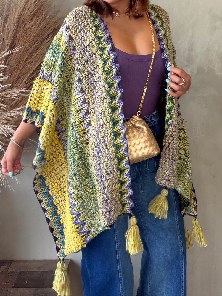 Gia Purple/Lime Cardigan