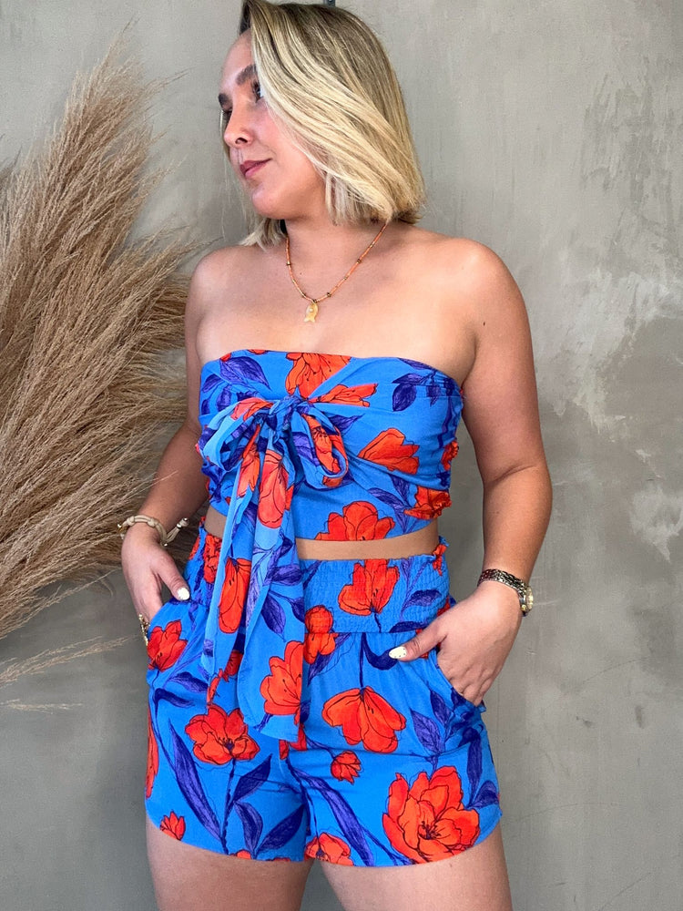 Amy Blue Floral Set