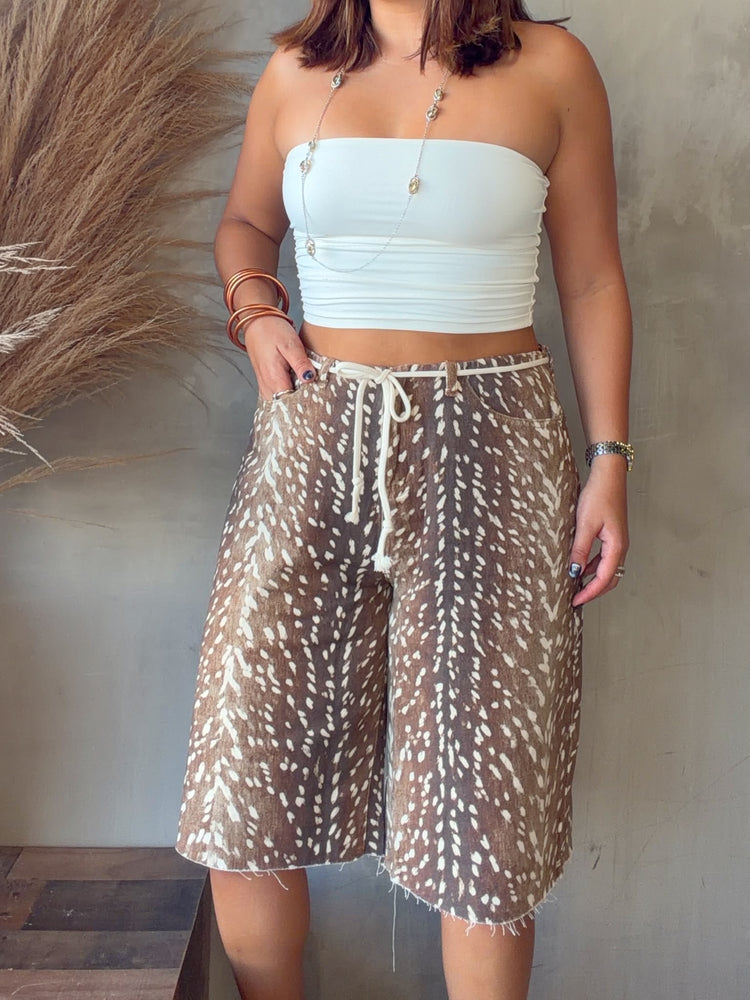 Bambi Mocha Denim Jort