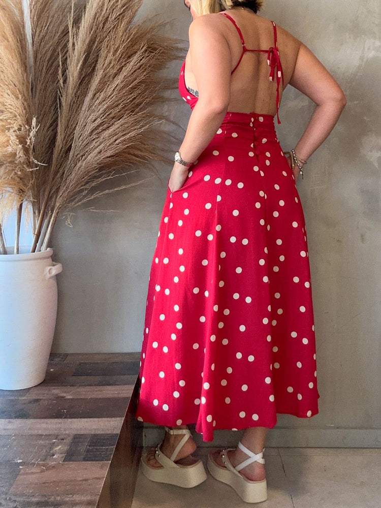 Mel Red Polka Dots Dress