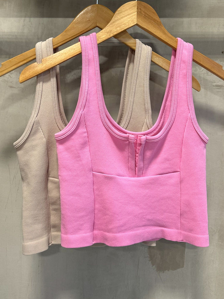 Monika Beige Basic Top