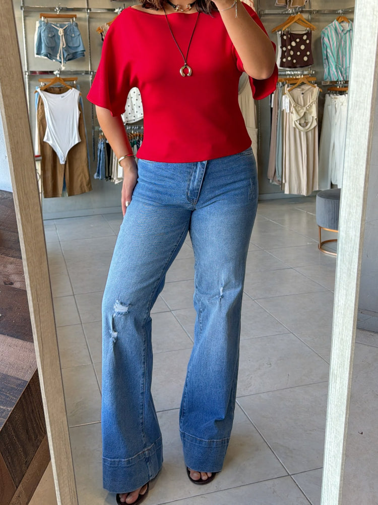 Vivienne Red Blouse