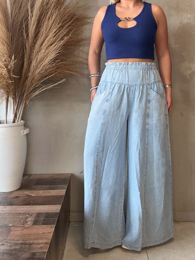 Grace Heart Detailed Navy Top