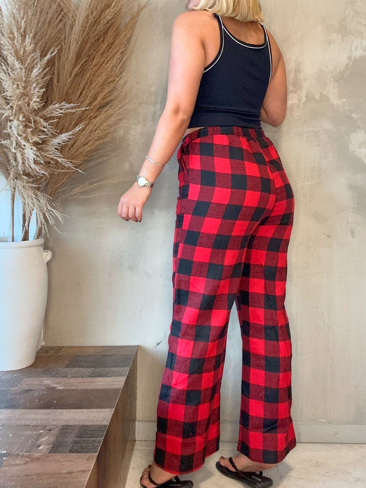 Maryah Red Plaid Pajama Pants