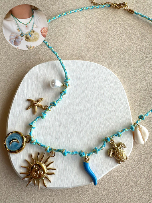 Turquoise Charms Necklace