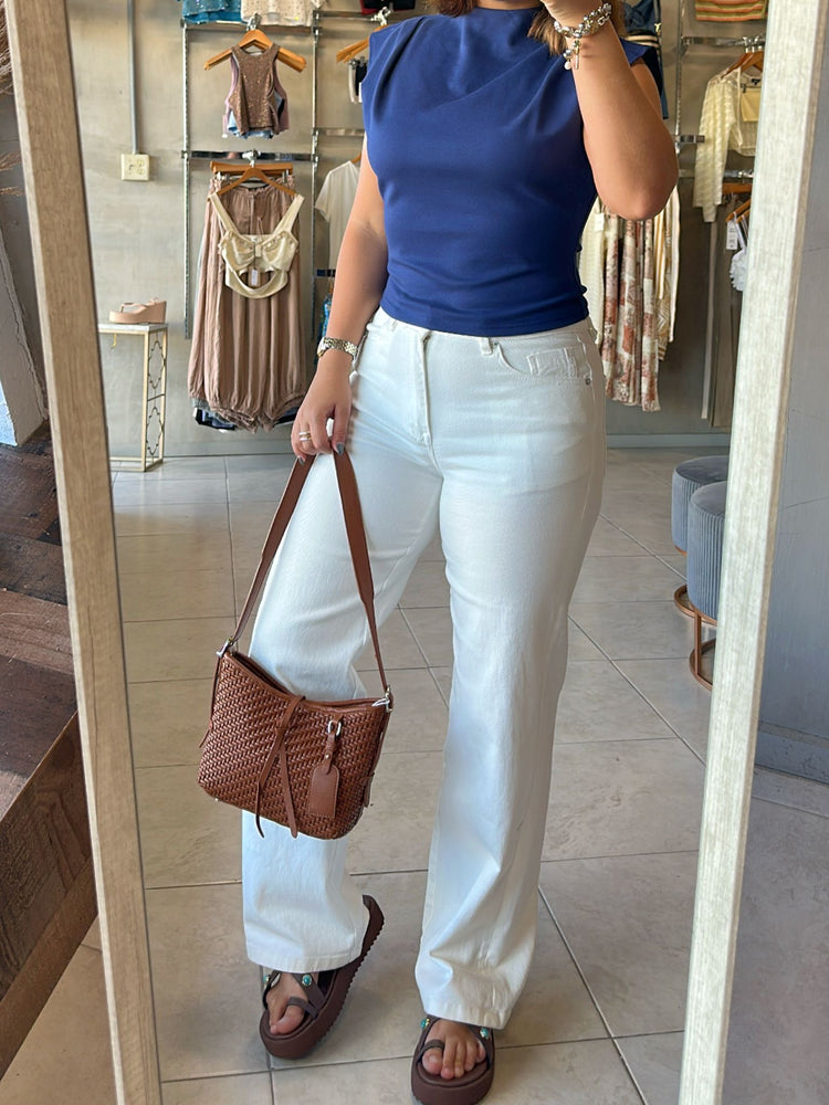 Julieta Navy Top