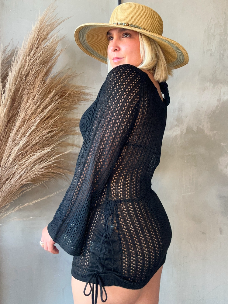 Isla Black Cover Up Dress