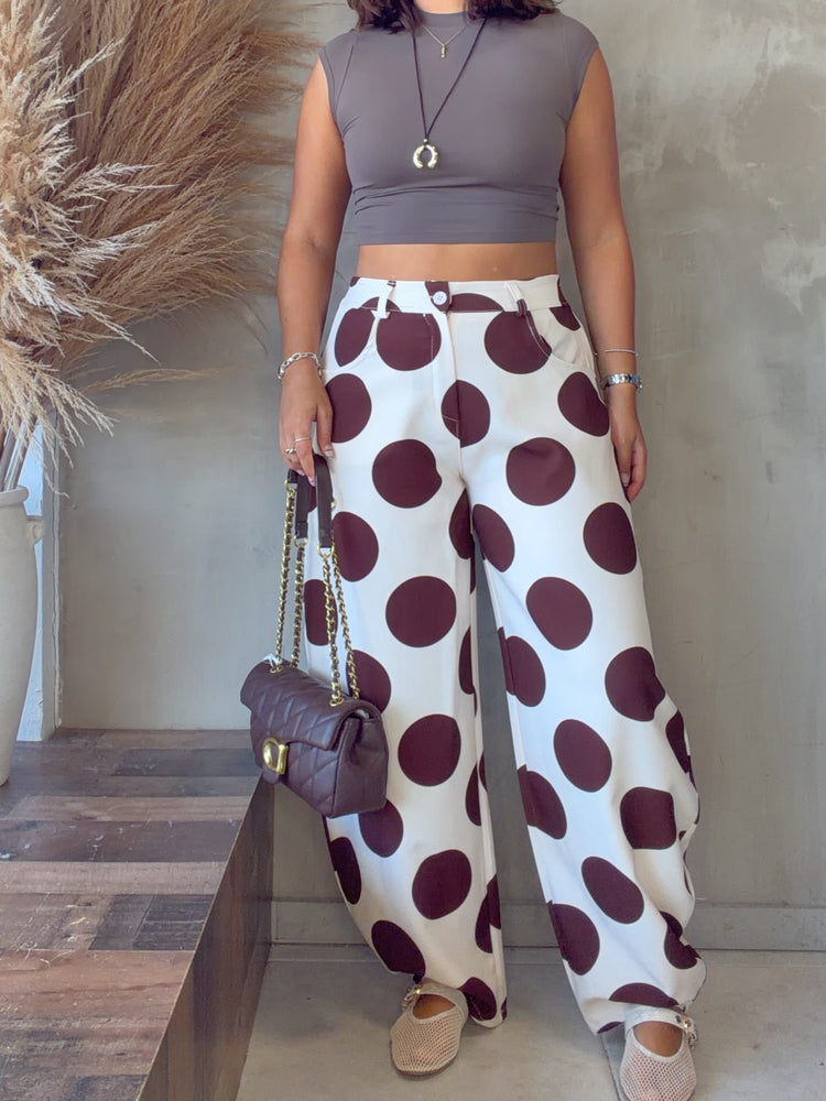 Leslie Brown Crop Tee