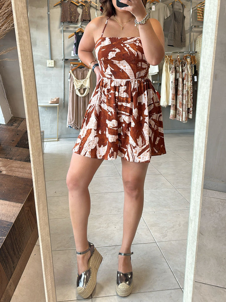 Leyra Printed Romper