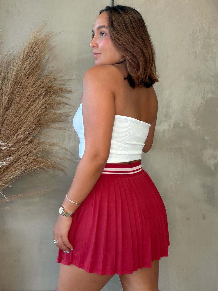 Yollie Red Tennis Skort