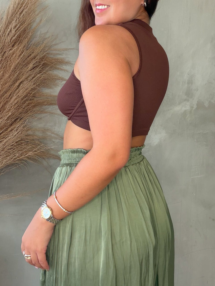 Gretchen Chocolate Crop Top