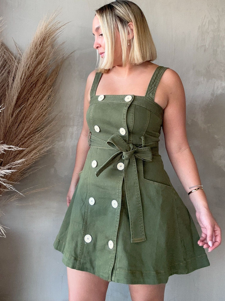 FINAL SALE - Dianne Olive Denim Dress