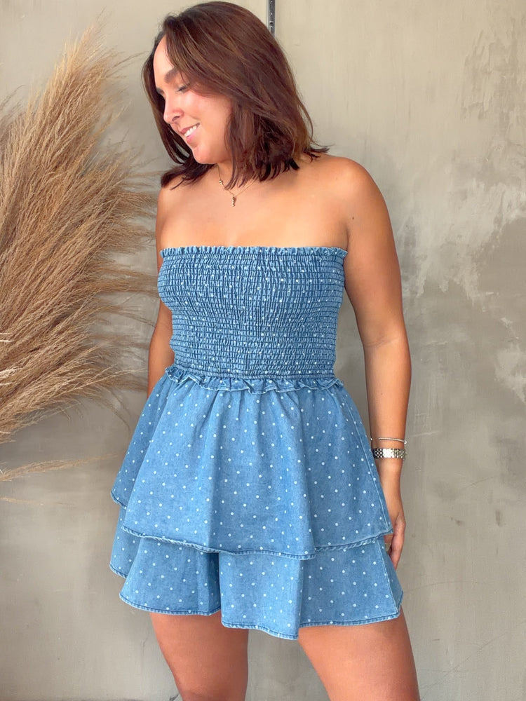Polka Dots Smocked Romper