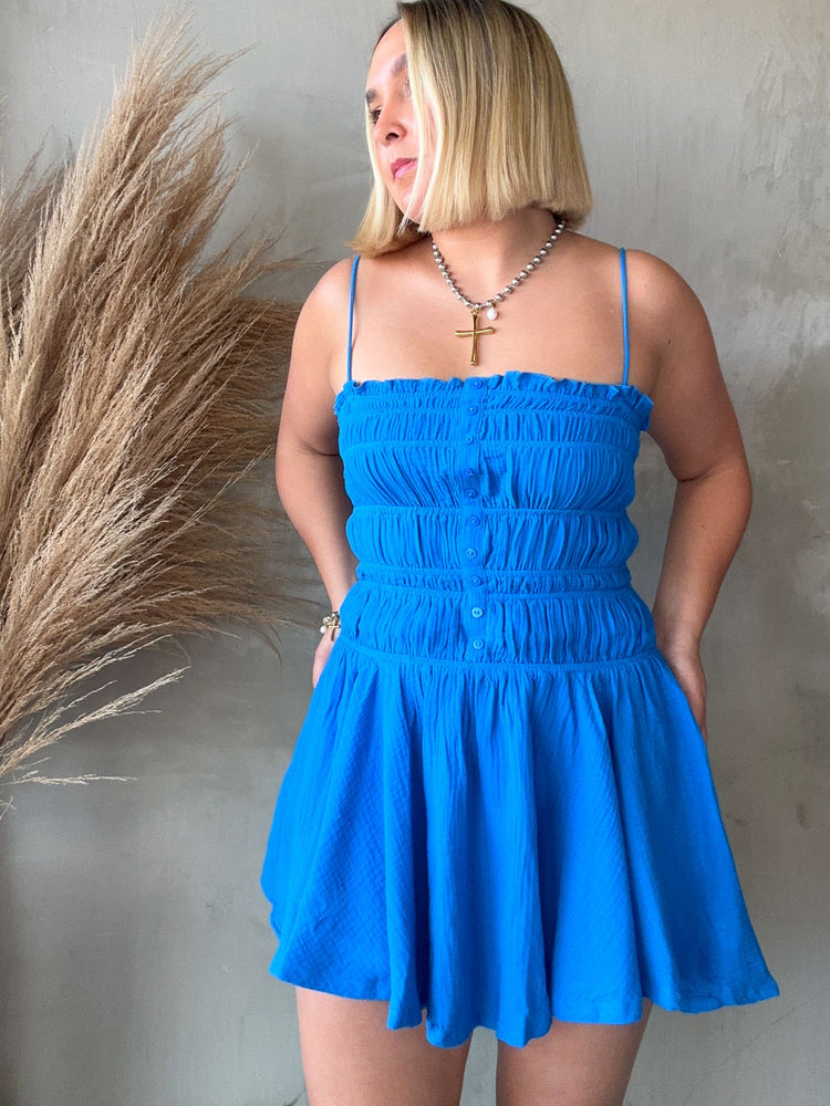 FINAL SALE - Azure Smocked Dress