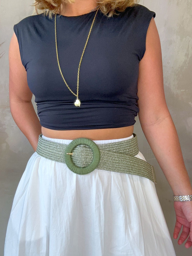 Spandex Olive Belt
